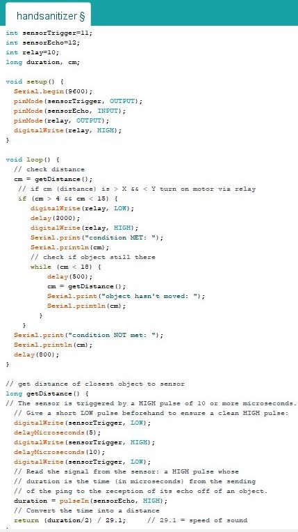 code for program logic written in C
